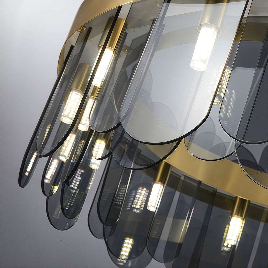 Modern Traditional Luxury Glass Chandelier Ceiling Light