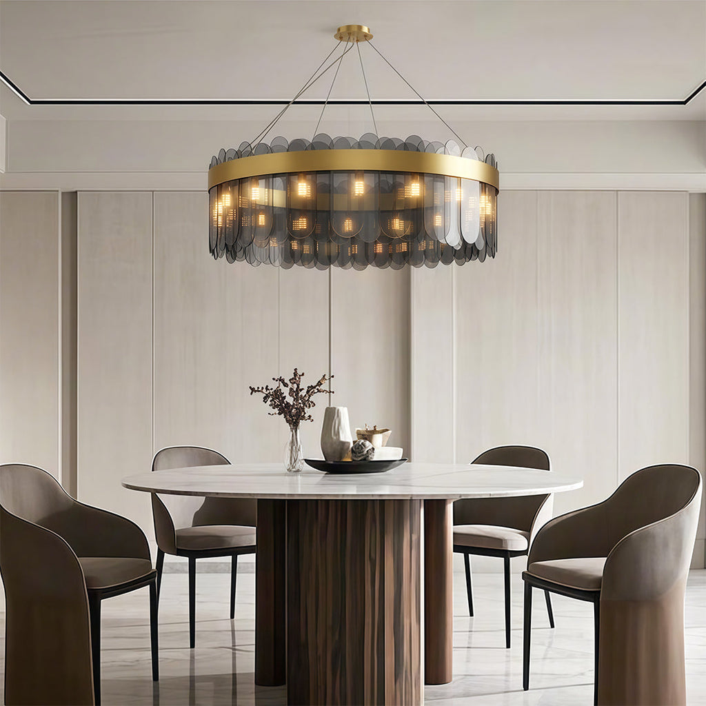 Modern Traditional Luxury Glass Chandelier Ceiling Light