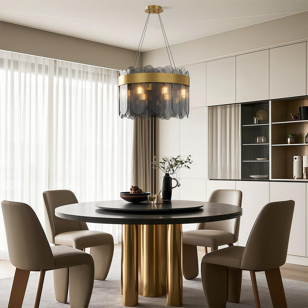 Modern Traditional Luxury Glass Chandelier Ceiling Light
