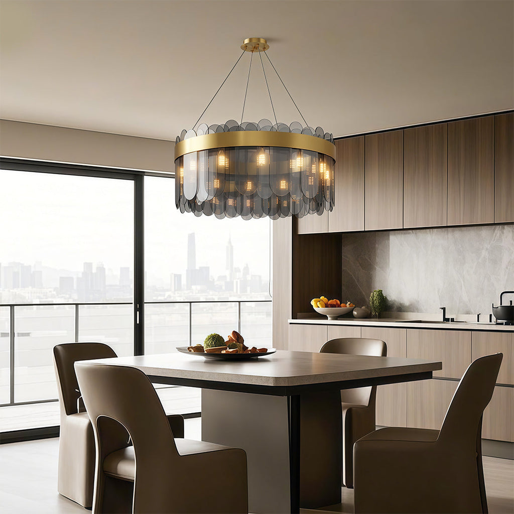 Modern Traditional Luxury Glass Chandelier Ceiling Light