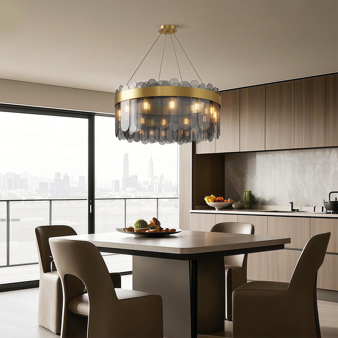 Modern Traditional Luxury Glass Chandelier Ceiling Light