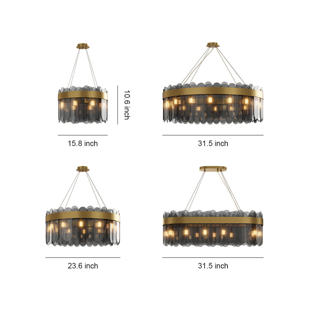 Modern Traditional Luxury Glass Chandelier Ceiling Light
