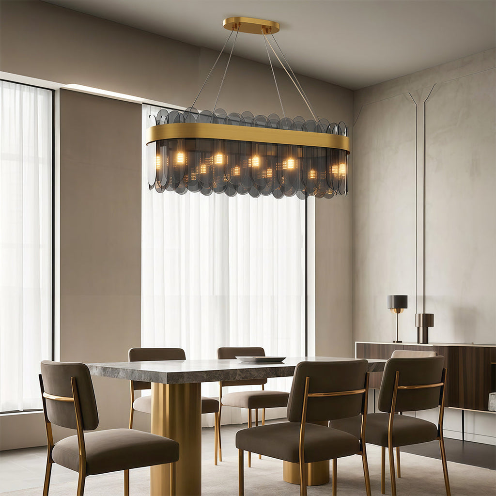 Modern Traditional Luxury Glass Chandelier Ceiling Light