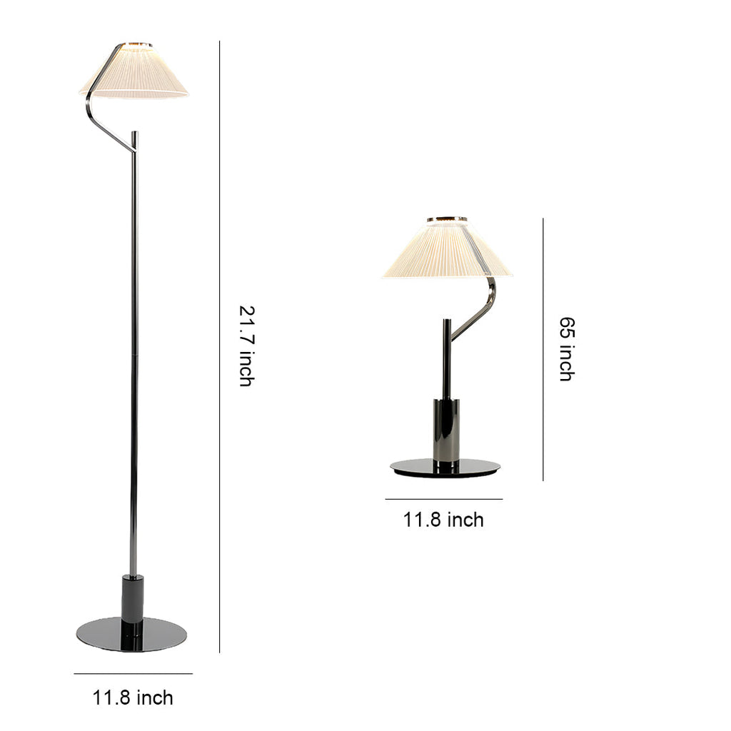Elegant Chrome Acrylic LED Floor Lamp - Luxury Standing Light