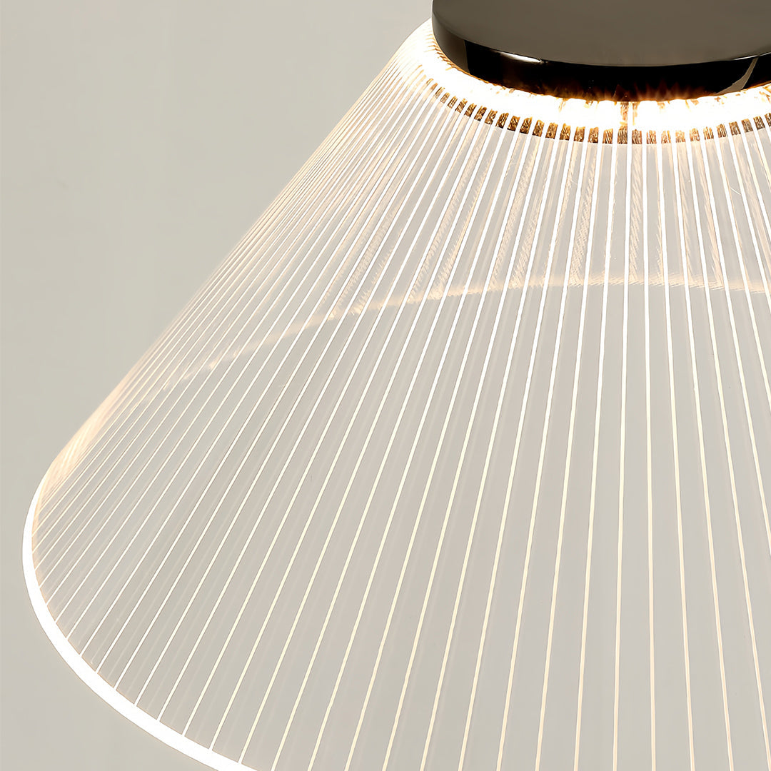 Elegant Chrome Acrylic LED Floor Lamp - Luxury Standing Light