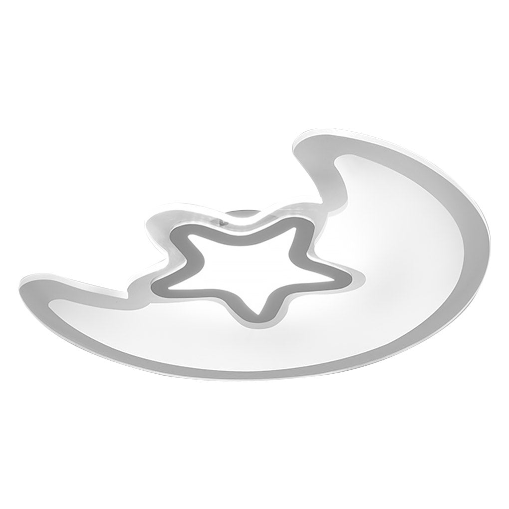 Modern Trichromatic Dimming Moon Star Ceiling Light