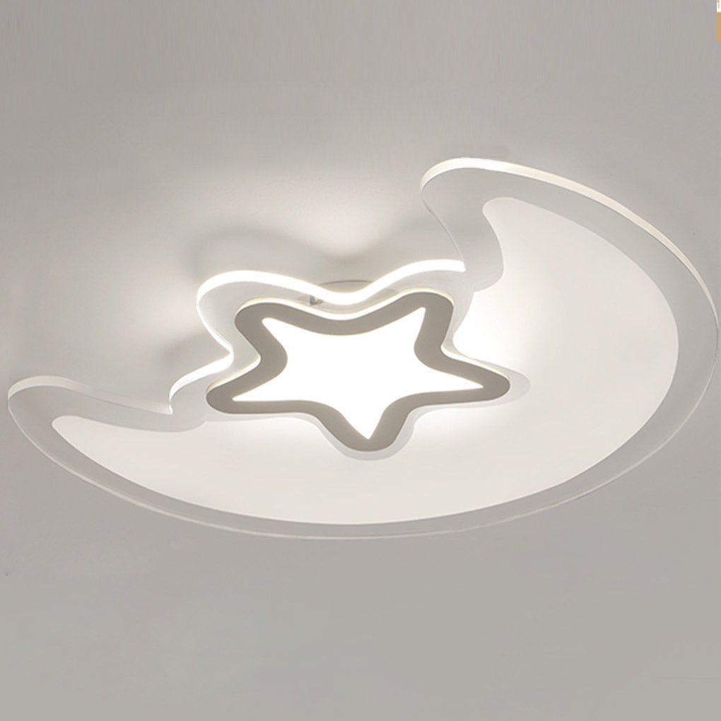 Modern Trichromatic Dimming Moon Star Ceiling Light