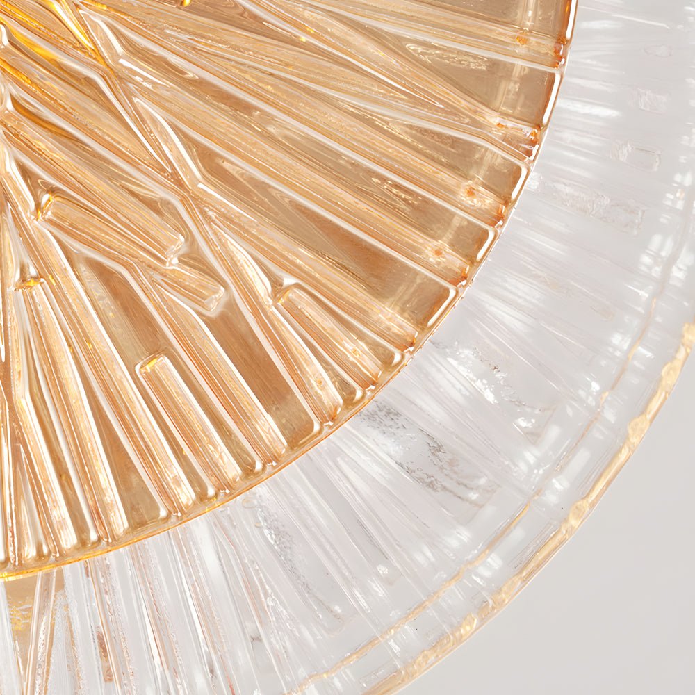 Modern Crystal Glass Disc Pendant Light - LED Hanging Lamp, Round Design, 1-Light Fixture, Contemporary Illumination for Home Decor