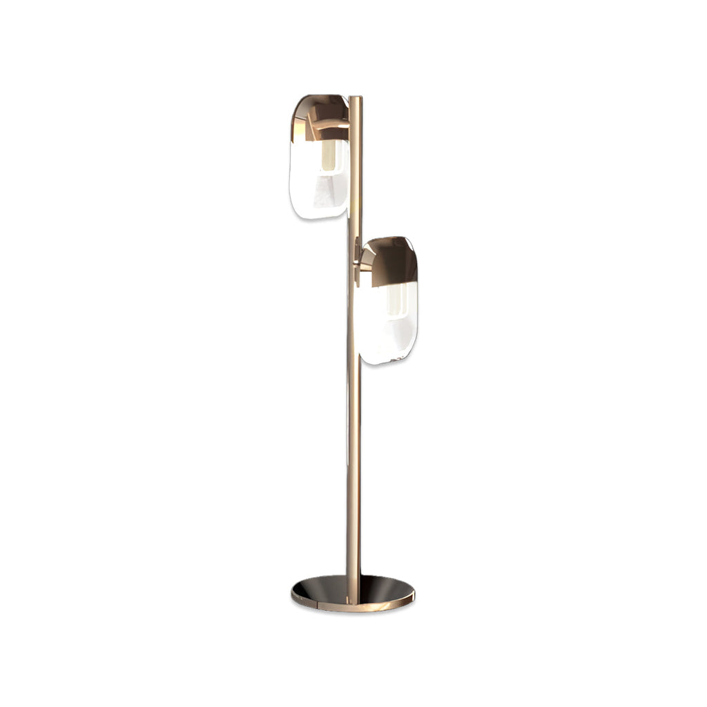 Crystal Minimalist Floor Lamp - Modern Metal Aluminum Design