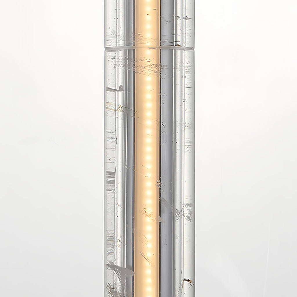 Modern Crystal Pendant Light Linear Ceiling Fixture Minimalist Design