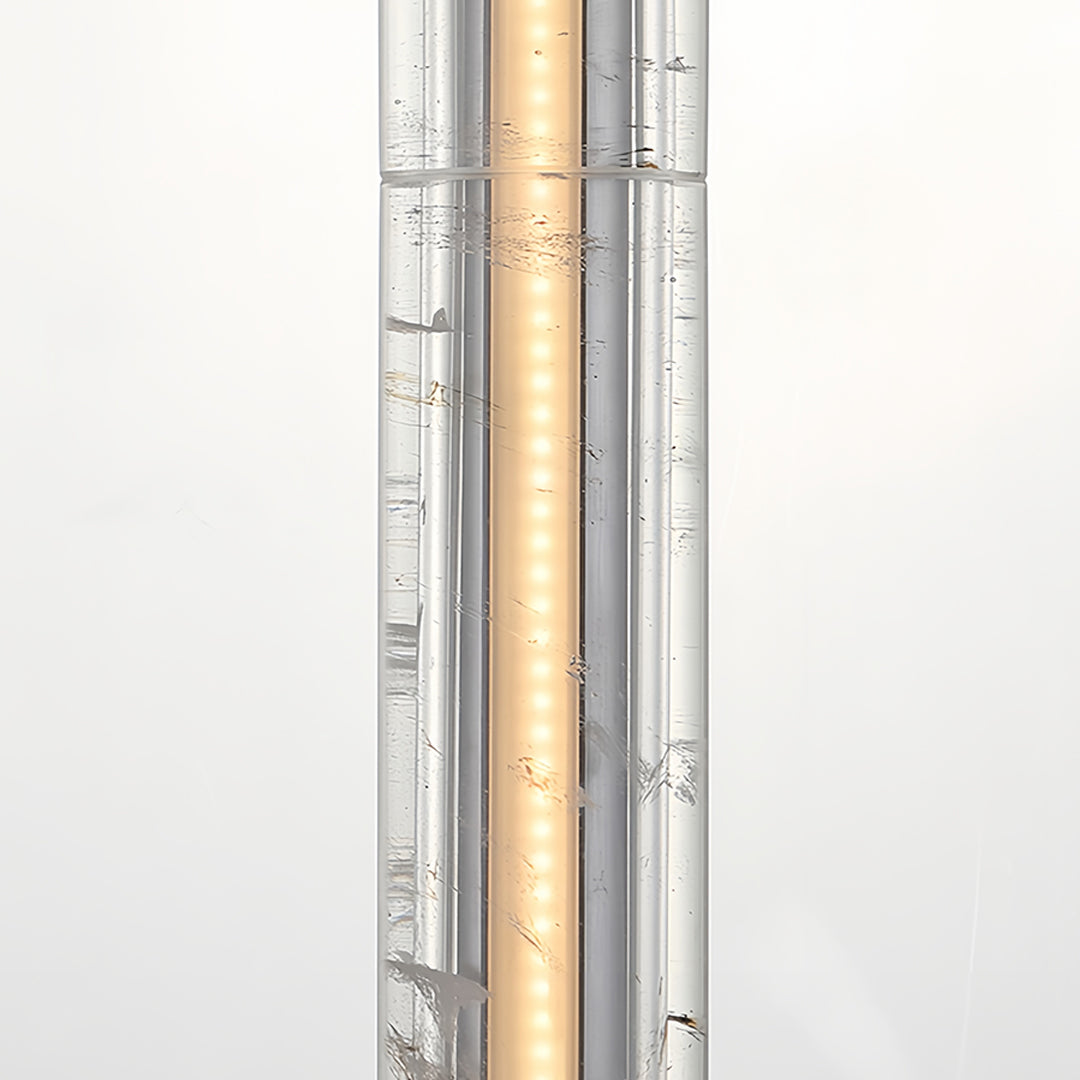 Modern Crystal Pendant Light Linear Ceiling Fixture Minimalist Design