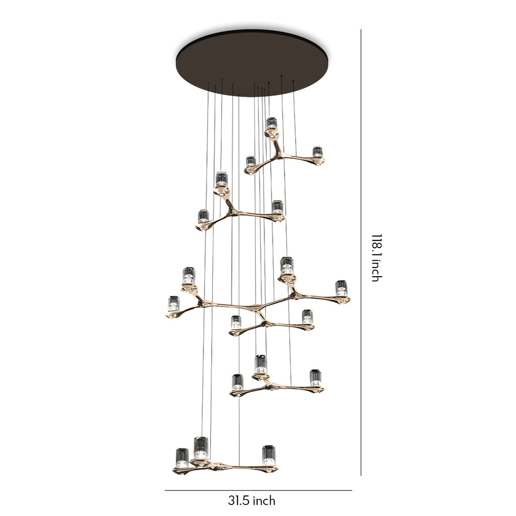 Crystal Staircase Chandelier - Nordic Creative Ceiling Light, Modern Home Decor, Elegant Illumination, Luxury Lighting Design, Contemporary Hanging Lamp