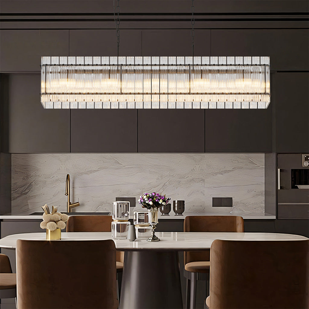 Luxury Iron Glass Lamp Shade Chandelier Ceiling Light