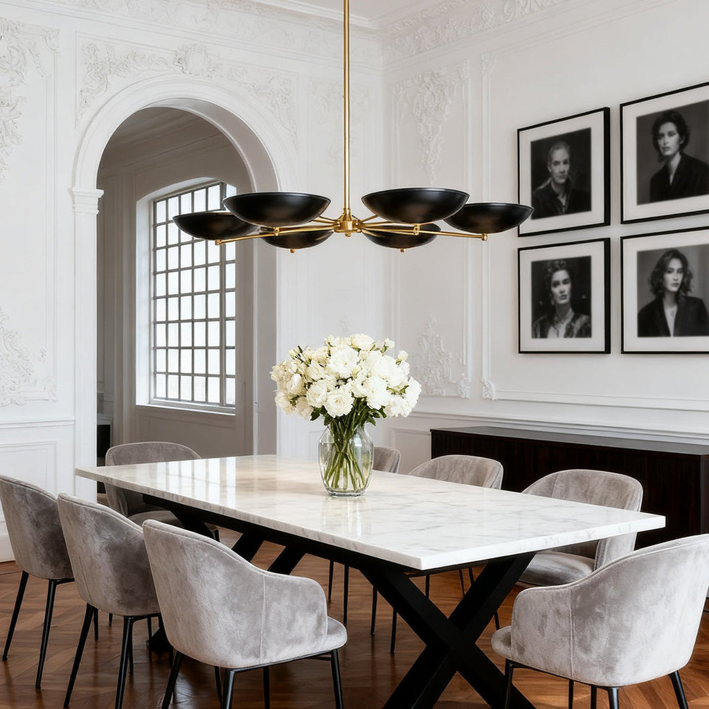 Black and Gold Vintage Chandelier Contemporary Ceiling Light