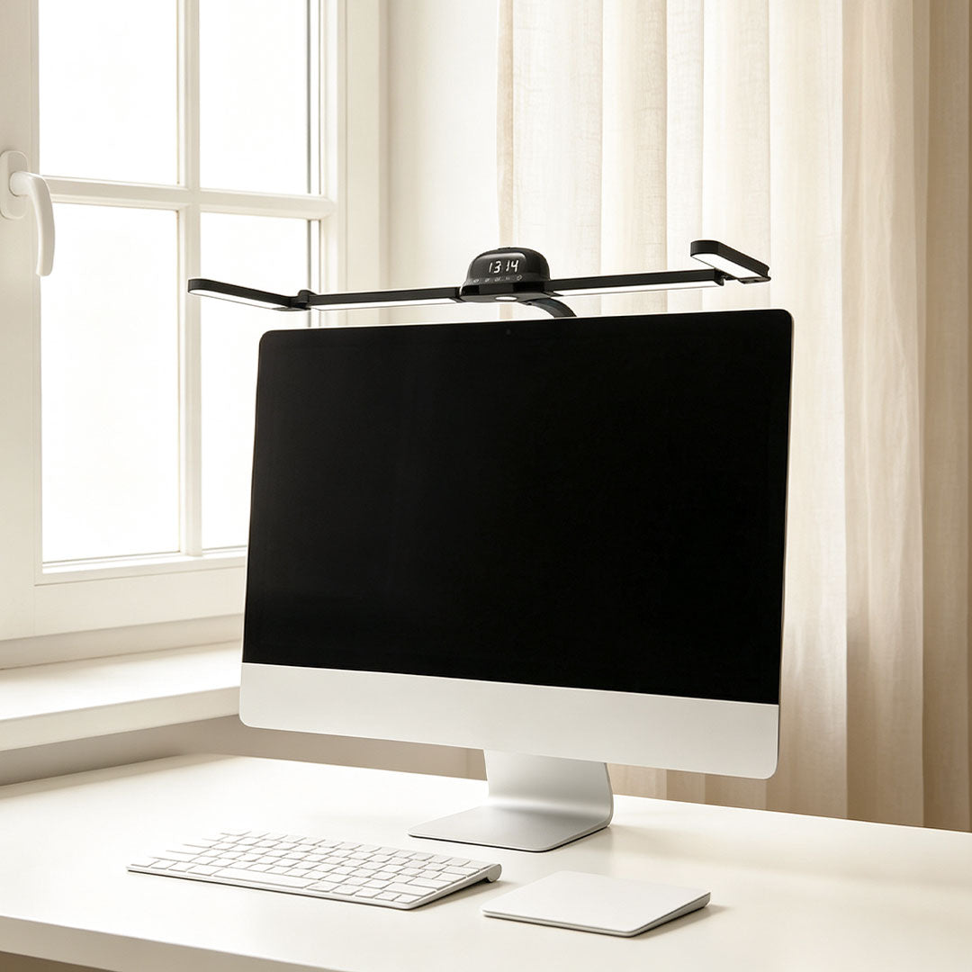 Dual Monitor Light Bar - Eye-Care Foldable Remote Screen Light for Home Office