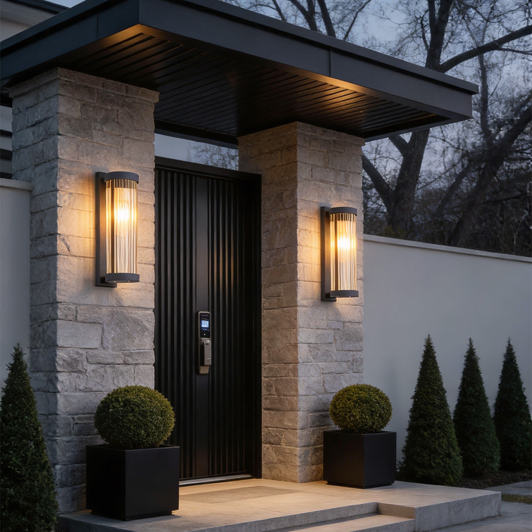 Modern Black Outdoor Wall Mount Light - Stylish Exterior Lighting, Creative Design, LED Wall Sconce, Waterproof Outdoor Fixture, Contemporary Home Decor