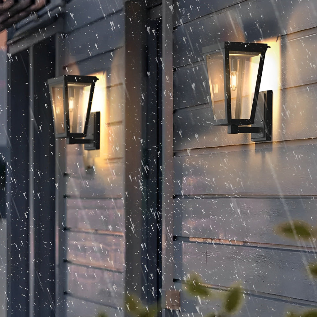 Outdoor Waterproof LED Wall Light - Dual-Power Rectangle Design