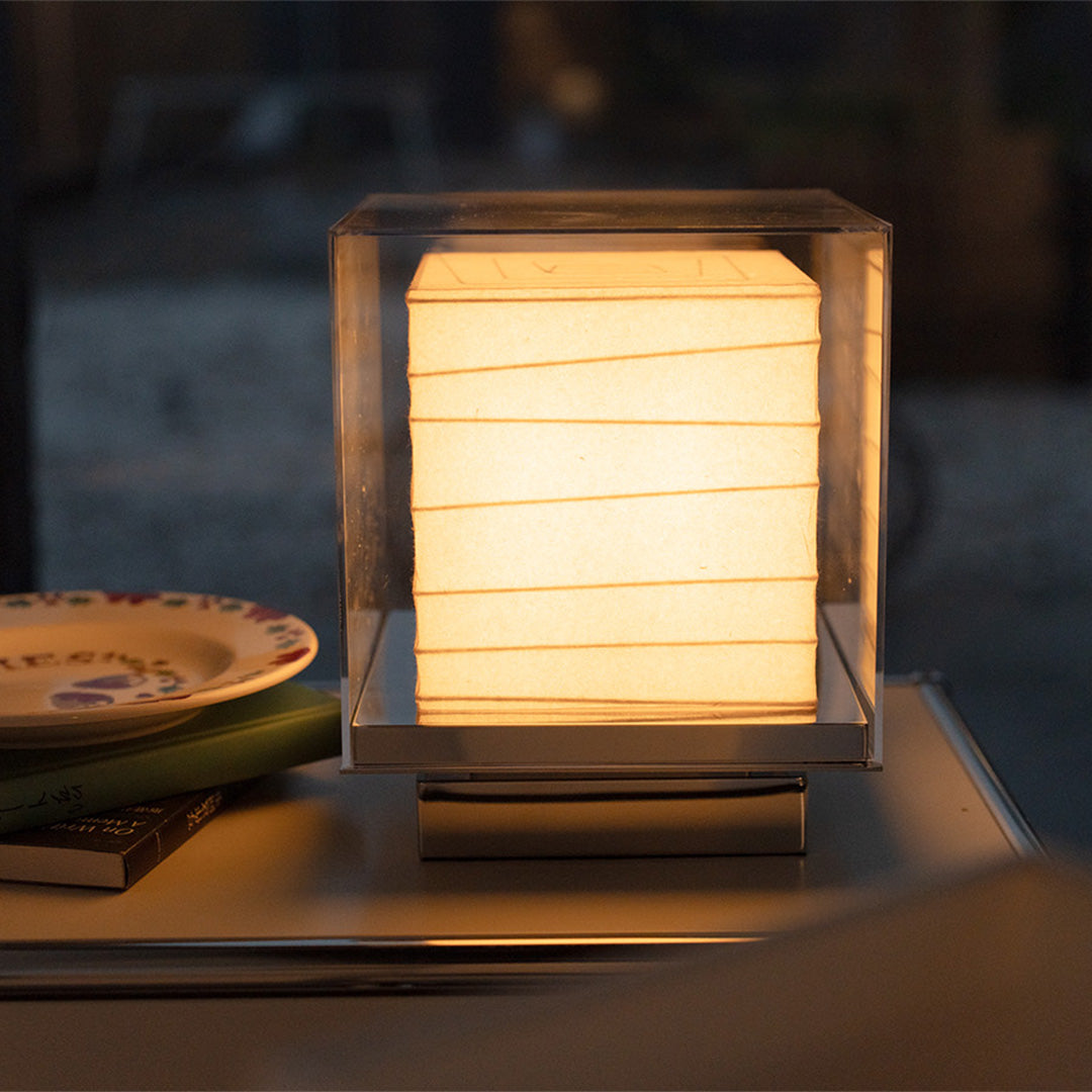 Japanese Wabi-Sabi Paper Table Lamp - Retro Ambient Lighting