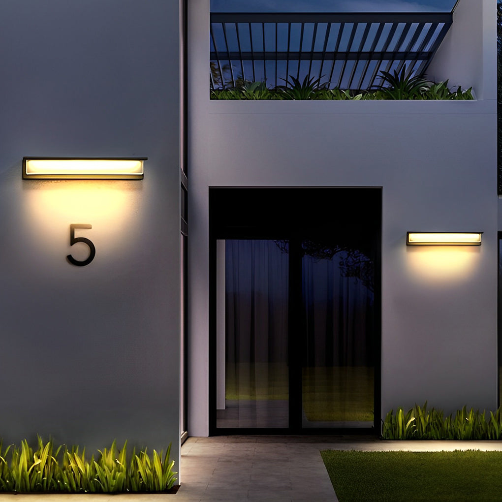 Rectangular Waterproof LED Wall Light for Front Porch Lighting