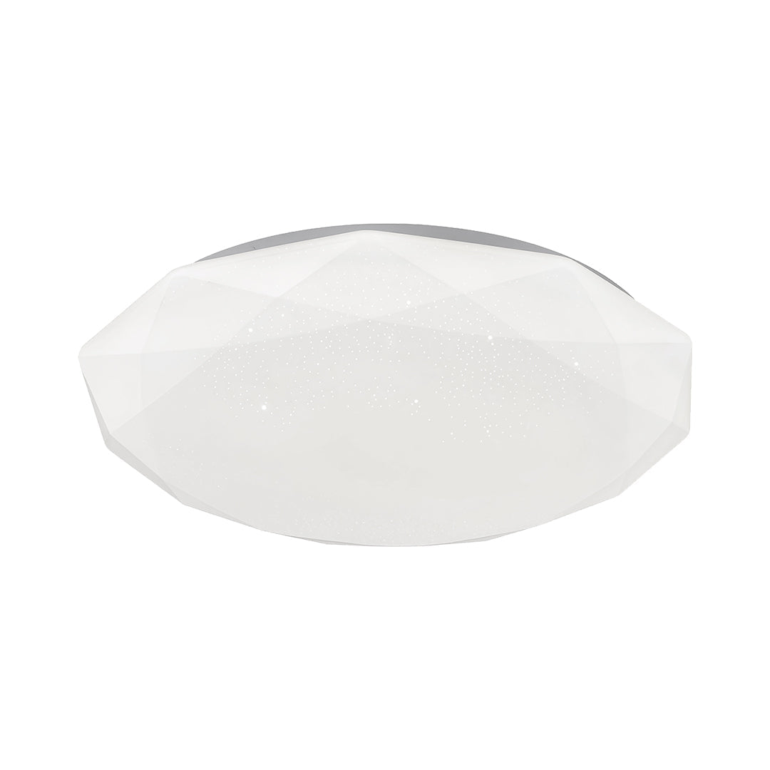 Geometric Flush Mount Ceiling Light - White Star Lamp for Full-Sky Ambiance