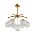 Modern Glass Ball Chandelier - Full Copper Ceiling Light