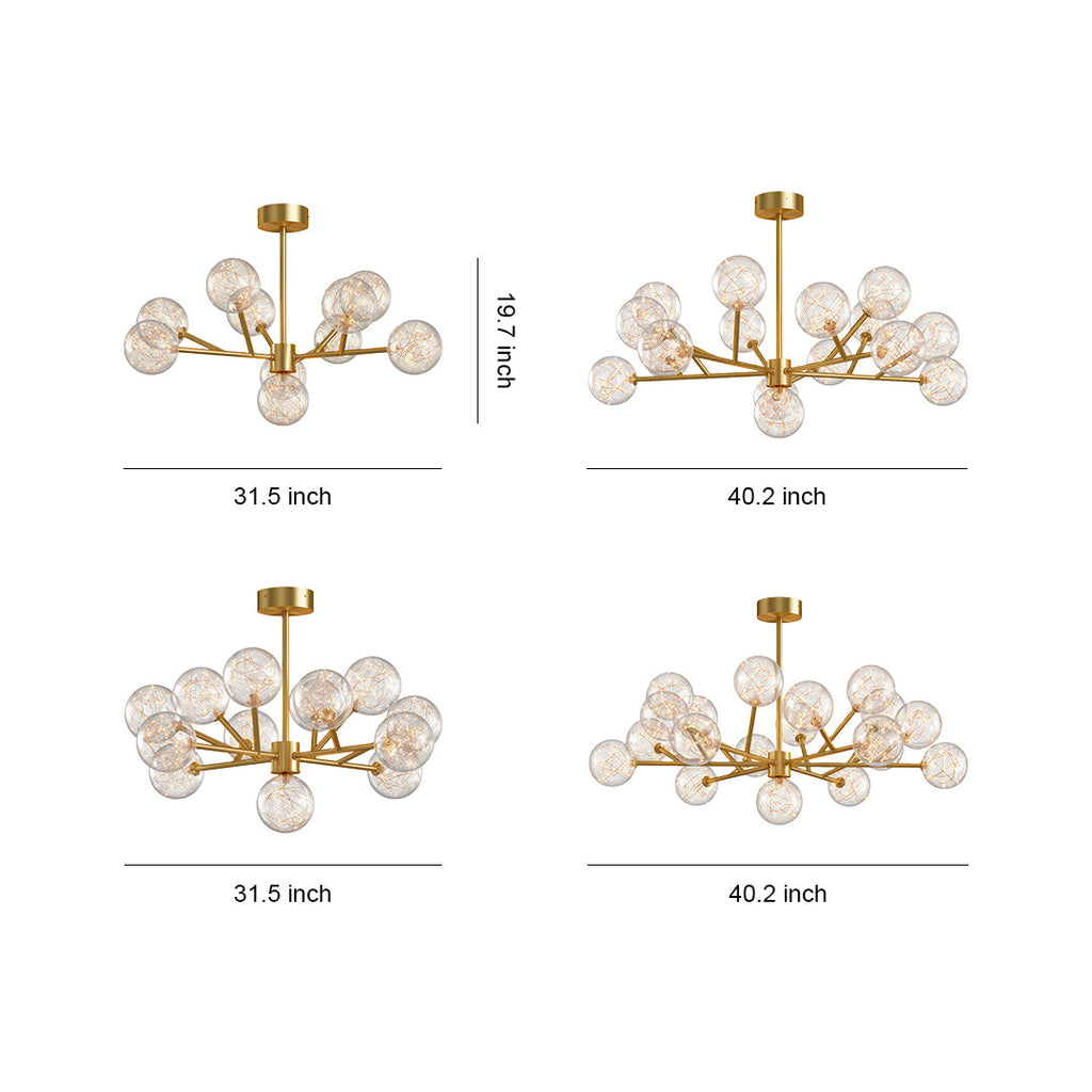 Modern Glass Globe Chandelier - Sky Star Ceiling Light