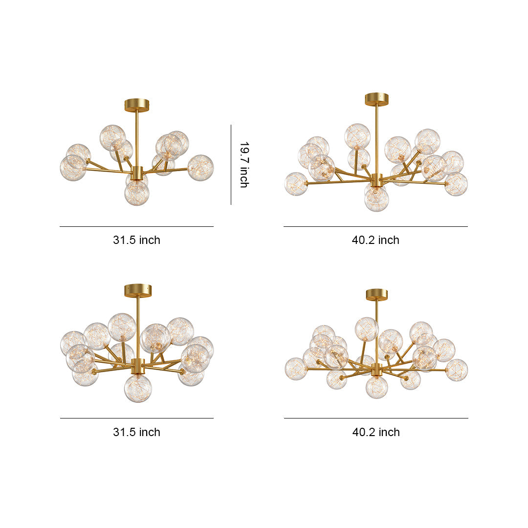 Modern Glass Globe Chandelier - Sky Star Ceiling Light