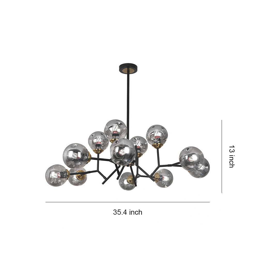 Glass Globe Chandeliers Nordic Luxury Retro Ceiling Light
