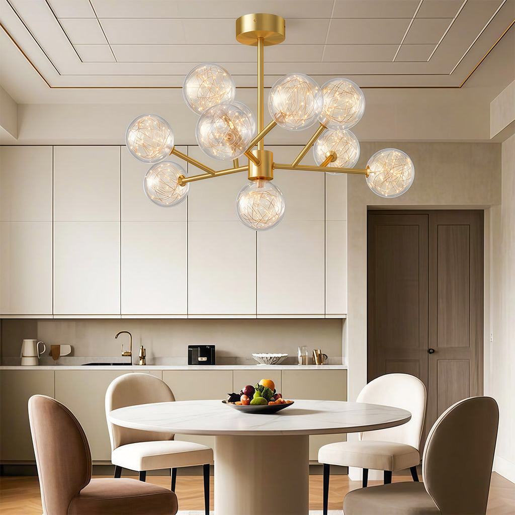Modern Glass Globe Chandelier - Sky Star Ceiling Light