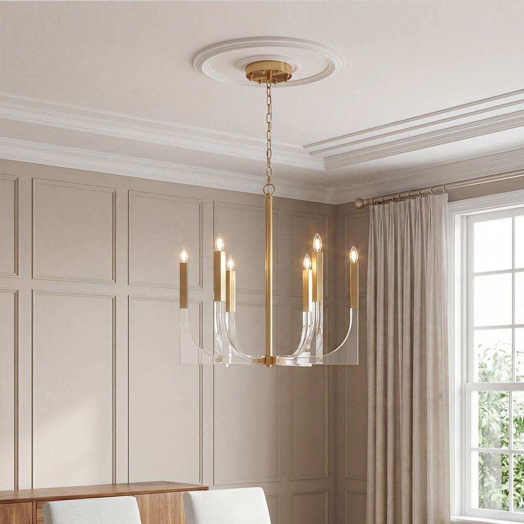 Acrylic Chandelier Elegant Minimalist Ceiling Light