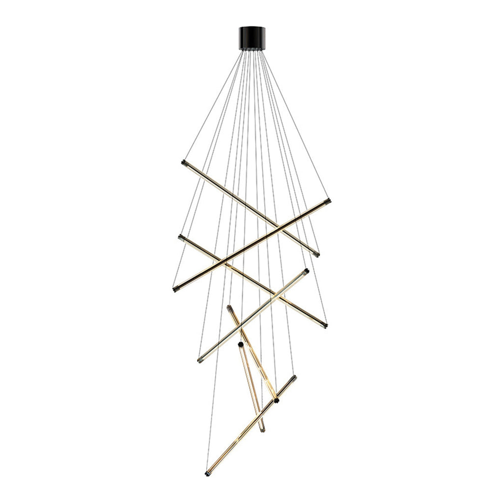 LED Linear Chandelier - Nordic Minimalist Lighting, Modern LED Pendant Light, Sleek Design, Home Decor Lighting, Energy-Efficient Chandelier, Contemporary Ceiling Fixture, Adjustable Length LED Light
