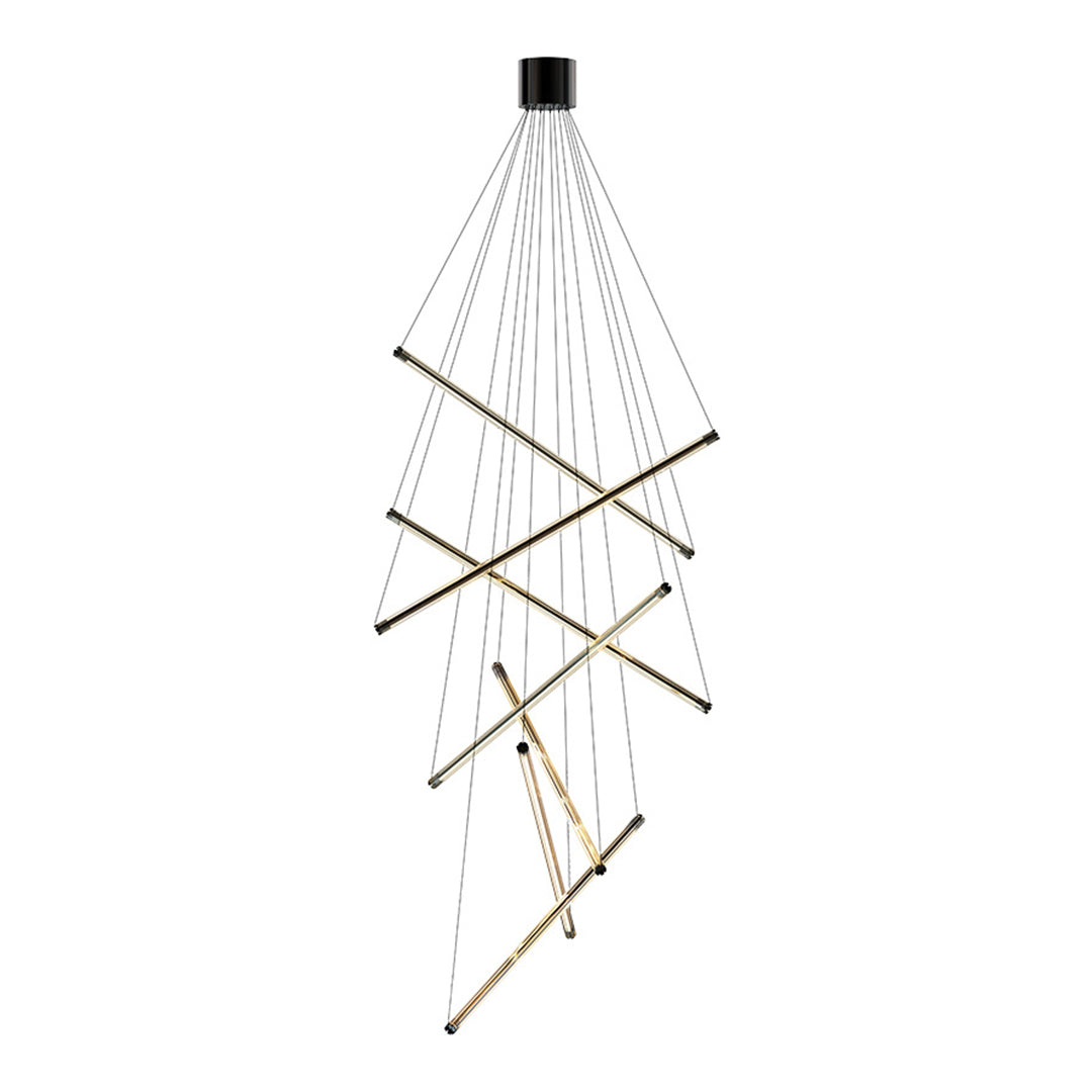 LED Linear Chandelier - Nordic Minimalist Lighting, Modern LED Pendant Light, Sleek Design, Home Decor Lighting, Energy-Efficient Chandelier, Contemporary Ceiling Fixture, Adjustable Length LED Light