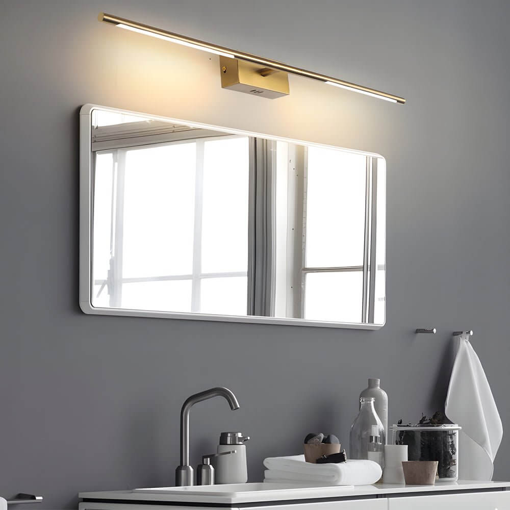 Modern Gold LED Bathroom Vanity Light 23.6" & 39.4" - Stylish Illumination with Warm & White Light, Adjustable Brightness, Brushed Gold Finish, Contemporary Design for Home Decor, Elegant LED Vanity Fixture for Makeup and Grooming, Energy-Efficient Lighti