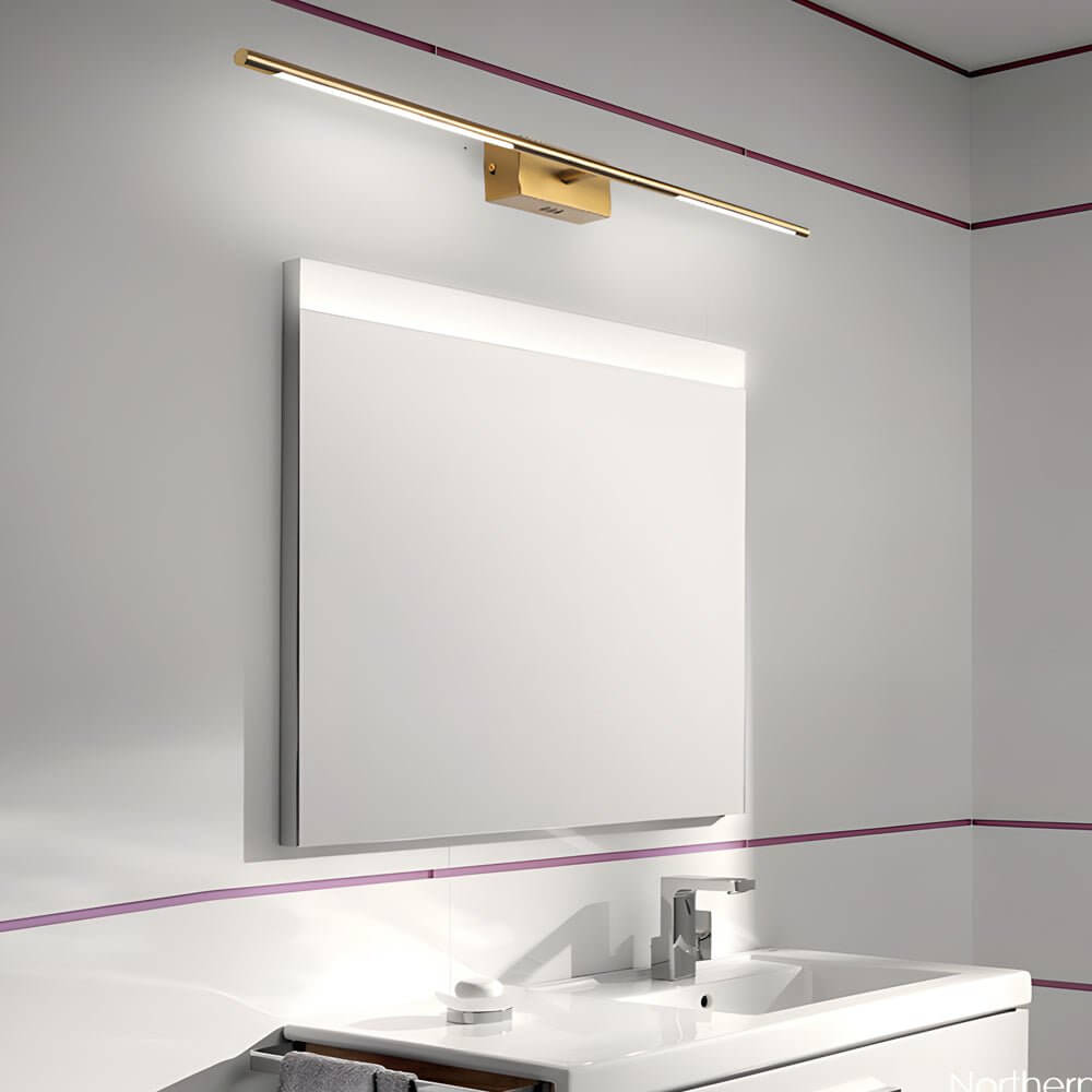 Modern Gold LED Bathroom Vanity Light 23.6" & 39.4" - Stylish Illumination with Warm & White Light, Adjustable Brightness, Brushed Gold Finish, Contemporary Design for Home Decor, Elegant LED Vanity Fixture for Makeup and Grooming, Energy-Efficient Lighti