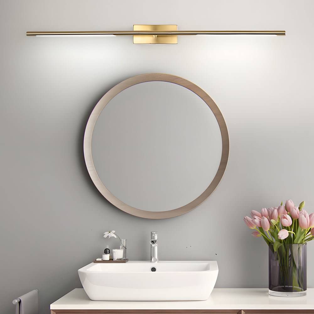 Modern Gold LED Bathroom Vanity Light 23.6" & 39.4" - Stylish Illumination with Warm & White Light, Adjustable Brightness, Brushed Gold Finish, Contemporary Design for Home Decor, Elegant LED Vanity Fixture for Makeup and Grooming, Energy-Efficient Lighti