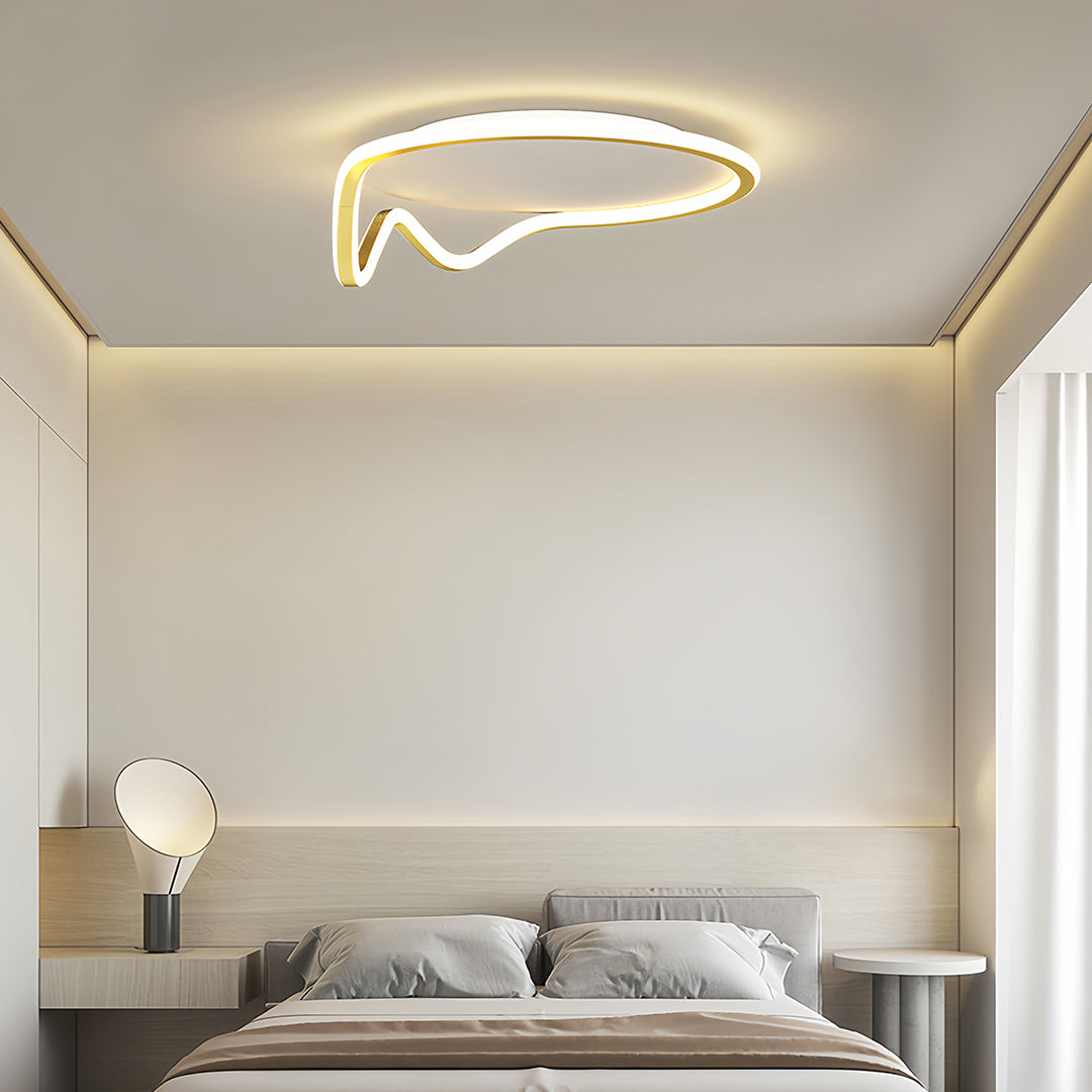 Geometric Minimalist LED Flush Mount Light