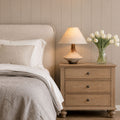 Gray Ceramic Wabi-Sabi Table Lamp - Stylish Bedside Accent Light