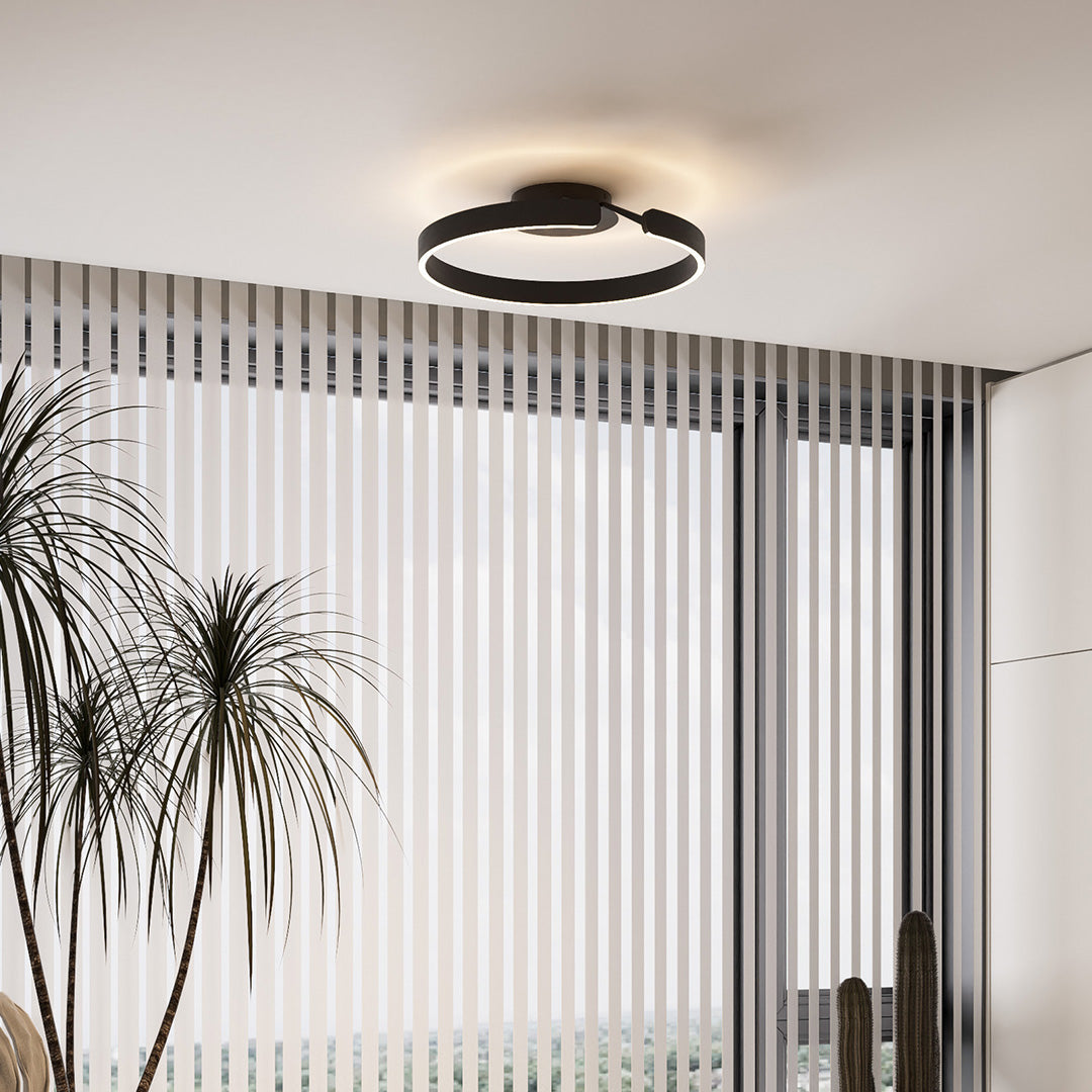 Halo Flush Mount Ceiling Light Minimalist Design Creative LED Lighting
