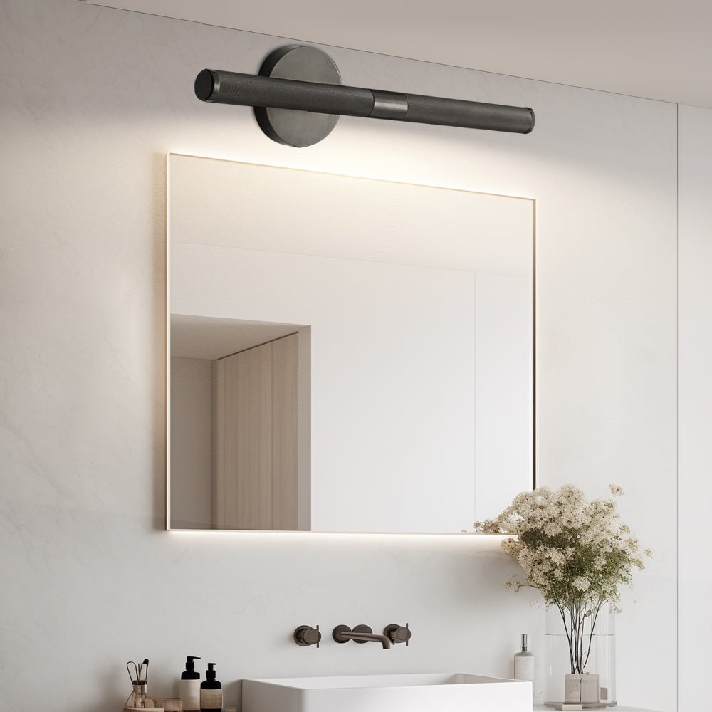 Contemporary Vanity Light Bar - Modern Ribbed LED Bathroom Light, Sleek Design, Energy-Efficient, Wall Mount Fixture, Stylish Lighting for Home Decor, Bright Makeup Lighting, Adjustable Brightness, Durable Metal Construction, Ideal for Vanity Mirror, Eleg