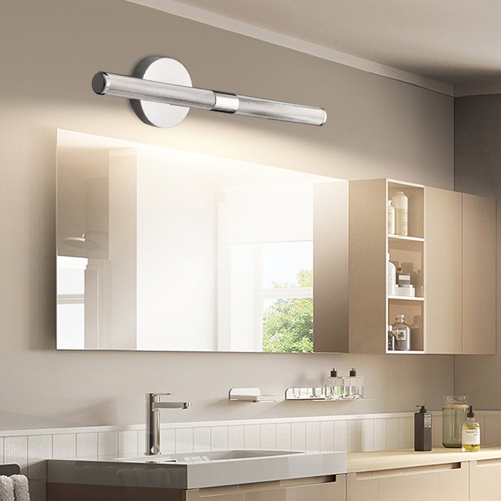 Contemporary Vanity Light Bar - Modern Ribbed LED Bathroom Light, Sleek Design, Energy-Efficient, Wall Mount Fixture, Stylish Lighting for Home Decor, Bright Makeup Lighting, Adjustable Brightness, Durable Metal Construction, Ideal for Vanity Mirror, Eleg