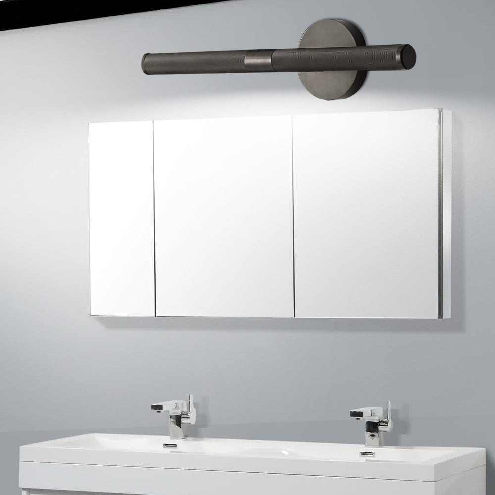 Contemporary Vanity Light Bar - Modern Ribbed LED Bathroom Light, Sleek Design, Energy-Efficient, Wall Mount Fixture, Stylish Lighting for Home Decor, Bright Makeup Lighting, Adjustable Brightness, Durable Metal Construction, Ideal for Vanity Mirror, Eleg