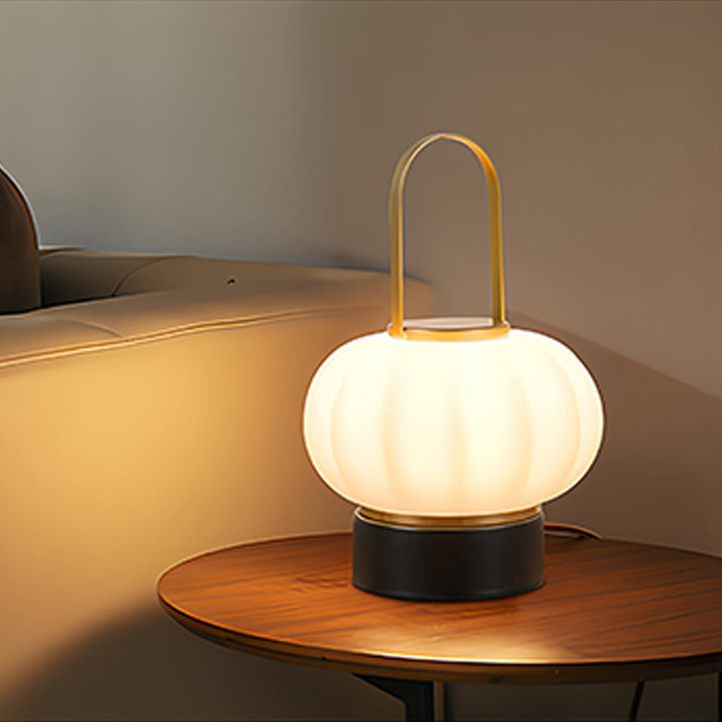 Nordic LED Lantern Table Lamp - Rechargeable Accent Light for Atmosphere Decor