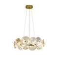 Large Silver Iron Frame Chandelier - Clear Glass Ceiling Light