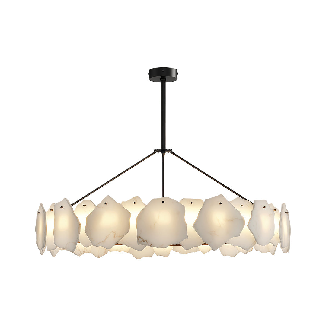 Modern LED Cloud Stone Copper Chandelier Ceiling Light