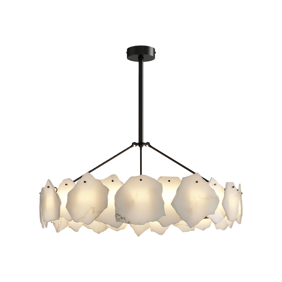 Modern LED Cloud Stone Copper Chandelier Ceiling Light