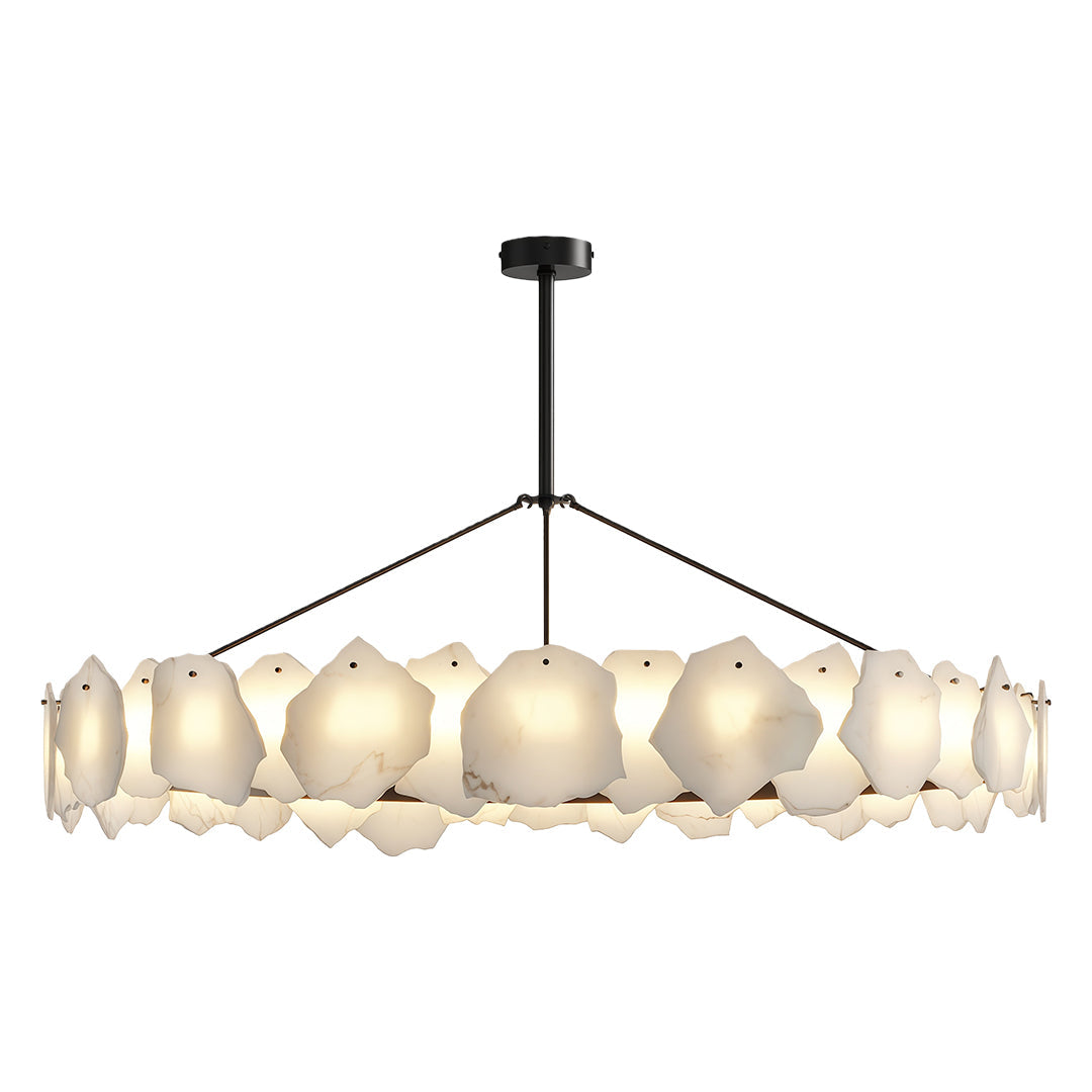 Modern LED Cloud Stone Copper Chandelier Ceiling Light