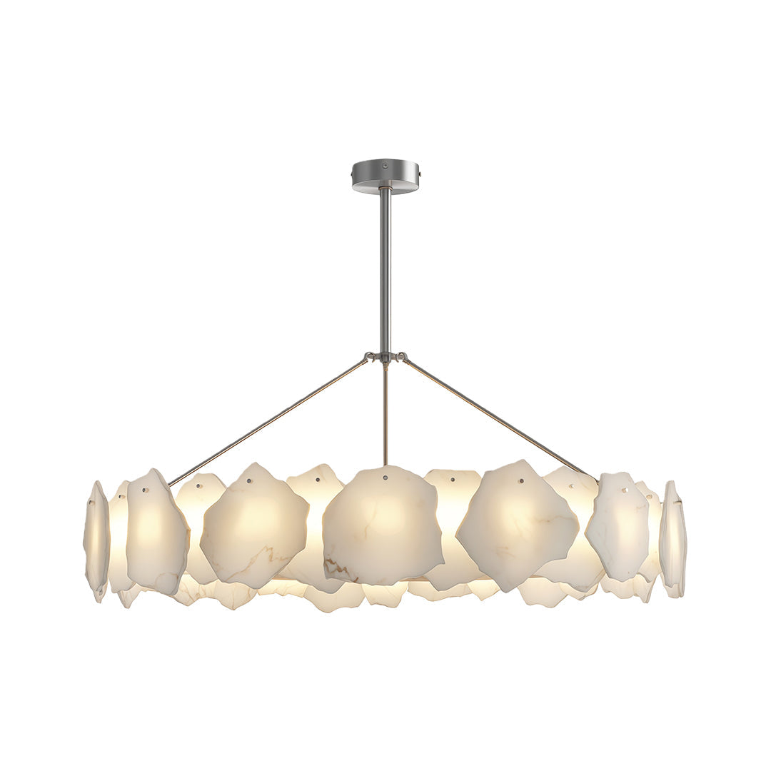 Modern LED Cloud Stone Copper Chandelier Ceiling Light