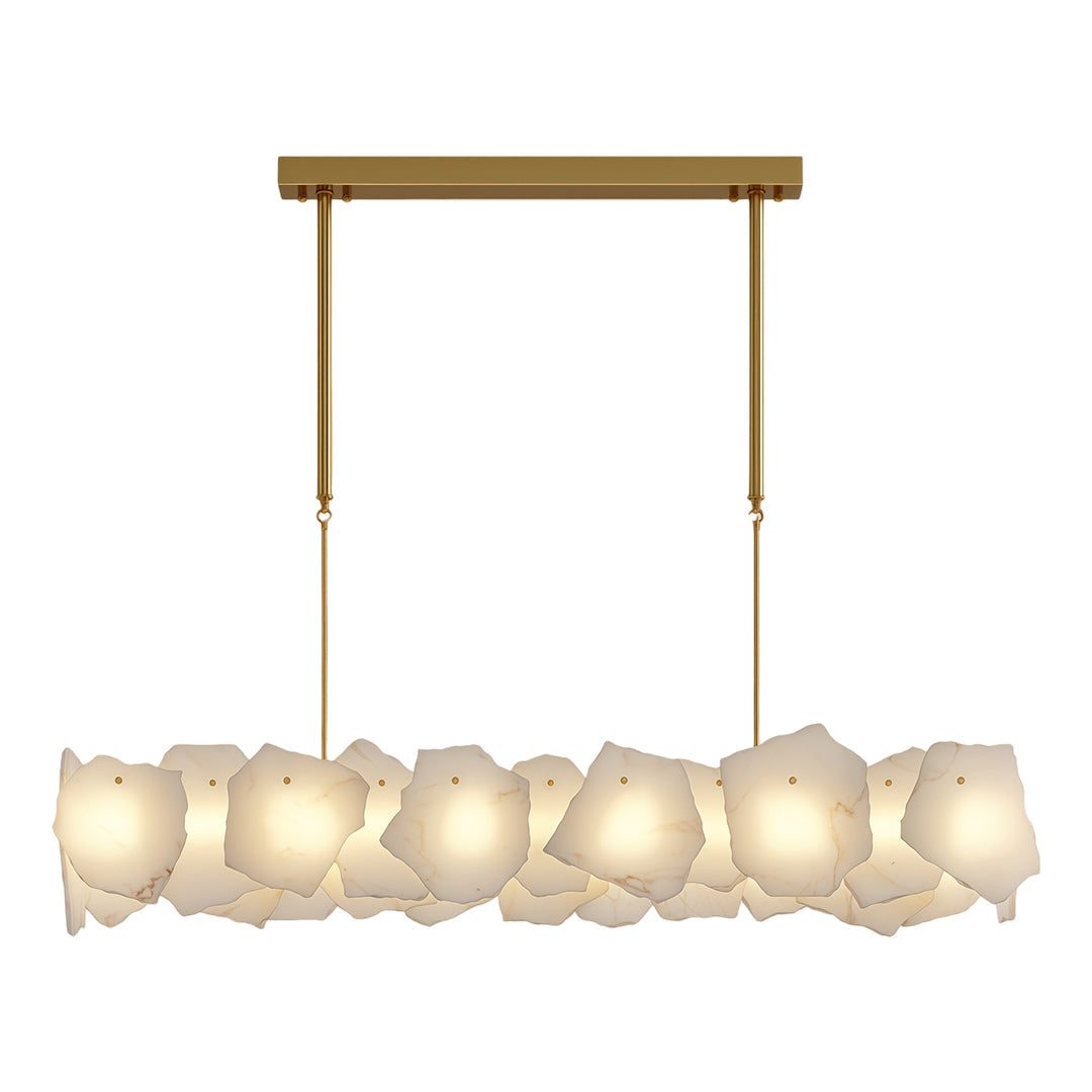 Modern LED Cloud Stone Copper Chandelier Ceiling Light