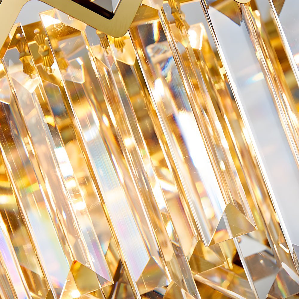 Modern LED Dimmable Crystal Chandelier - Round & Rectangle Design