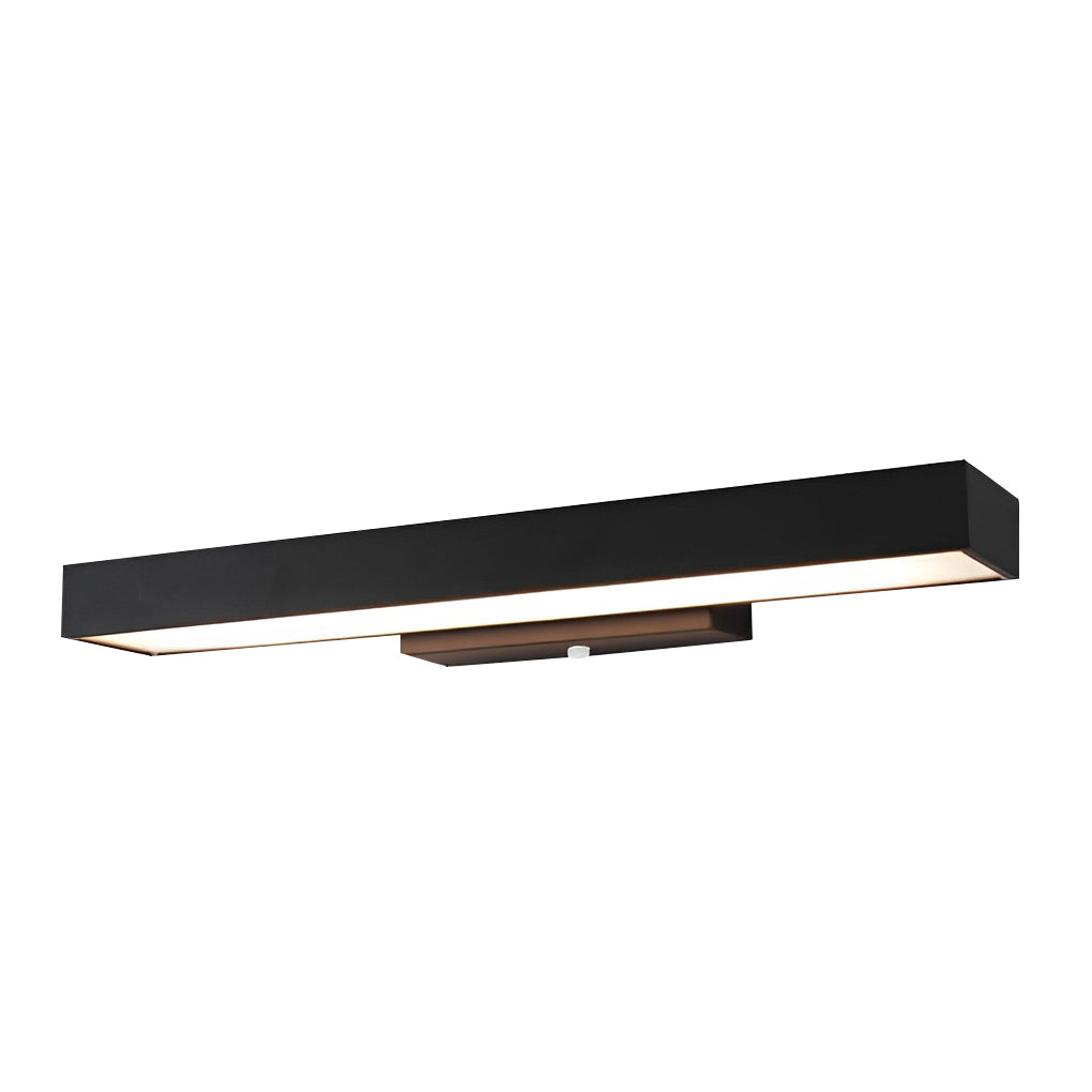 Black LED Linear Wall Light Outdoor Rectangular Lamp